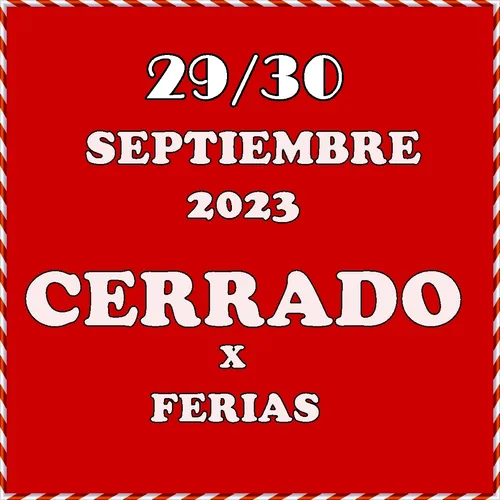 Cartel: CERRADO POR FERIAS DE GANDIA