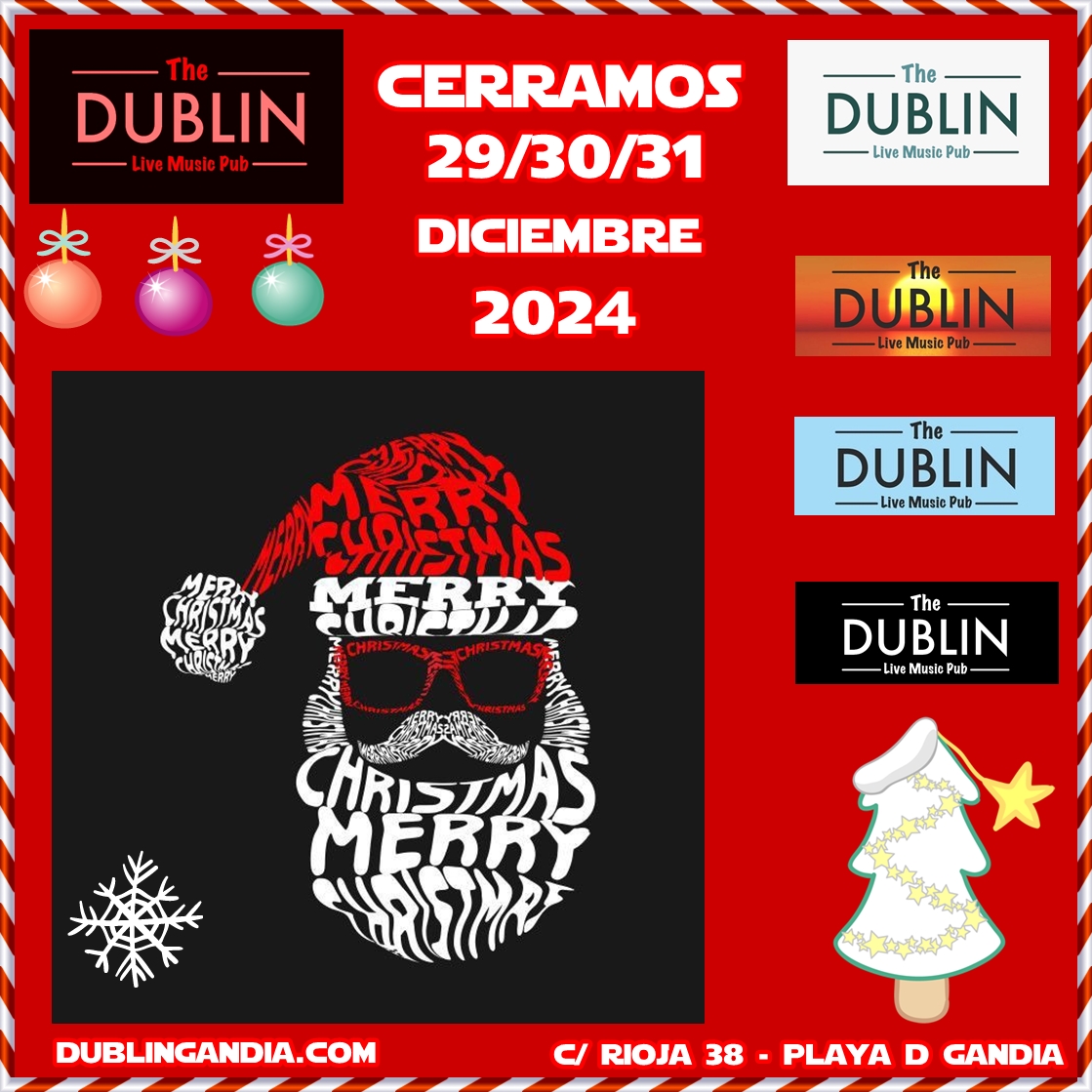 Cartel: CERRAMOS 29/30/31 DICIEMBRE 2024