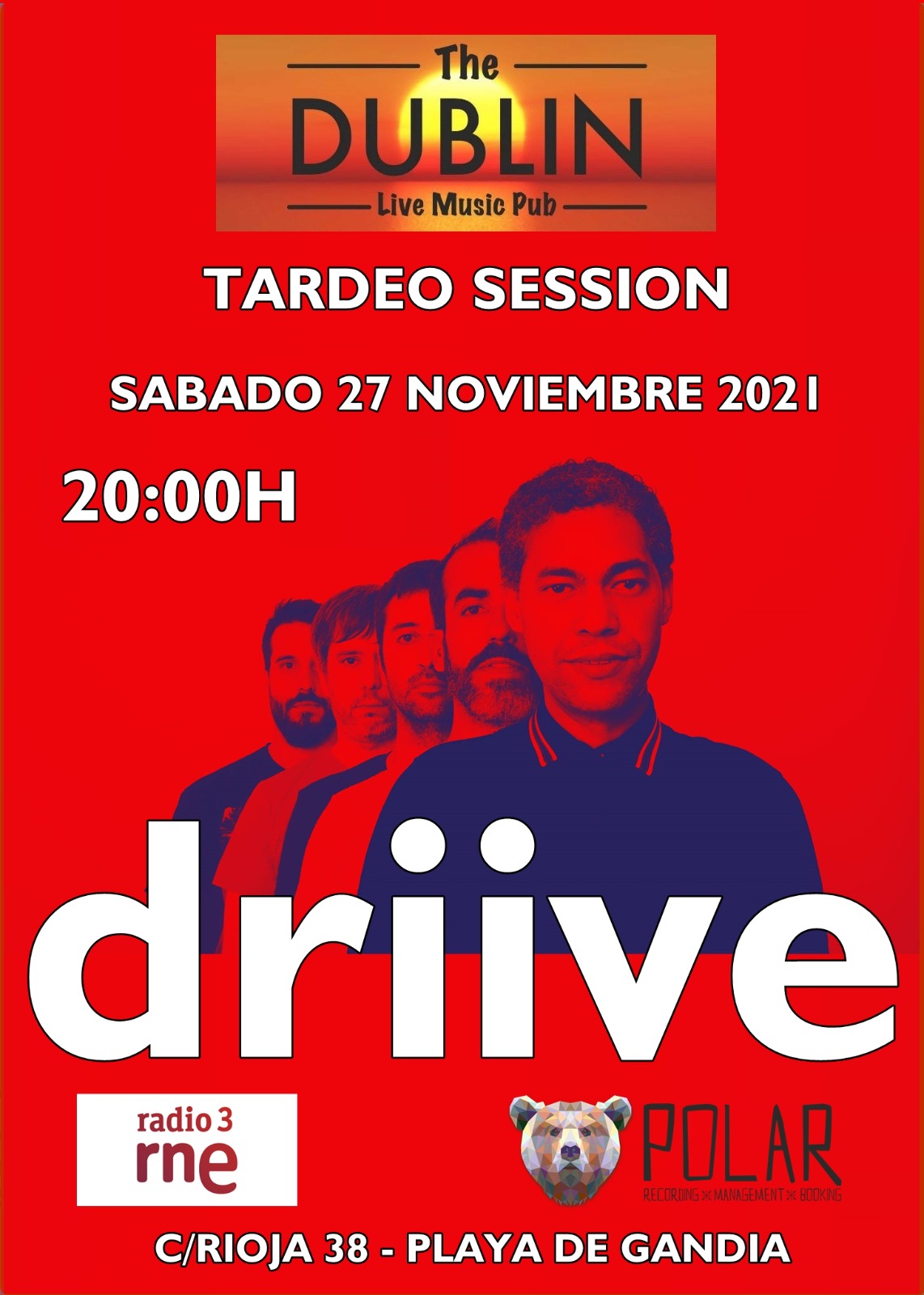 Cartel: driive en colaboración con Circulo Polar Management y Radio 3
