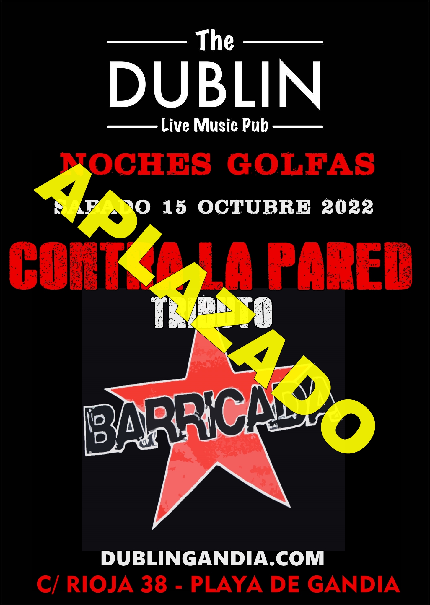Cartel: CONTRA LA PARED