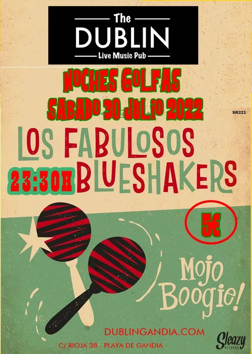 Cartel: LOS FABULOSOS BLUESHAKERS