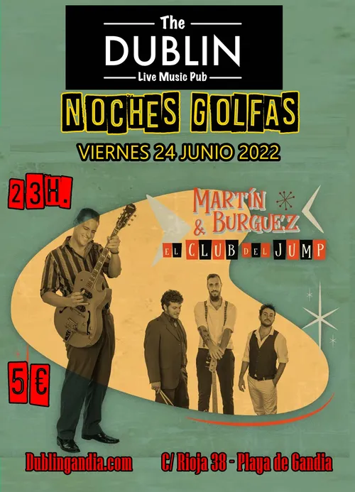 Cartel: MARTÍN BURGUEZ & EL CLUB DEL JUMP