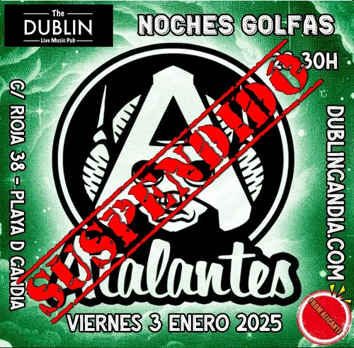Cartel: ATALANTES SUSPENDIDO POR CAUSAS AJENAS AL DUBLÍN