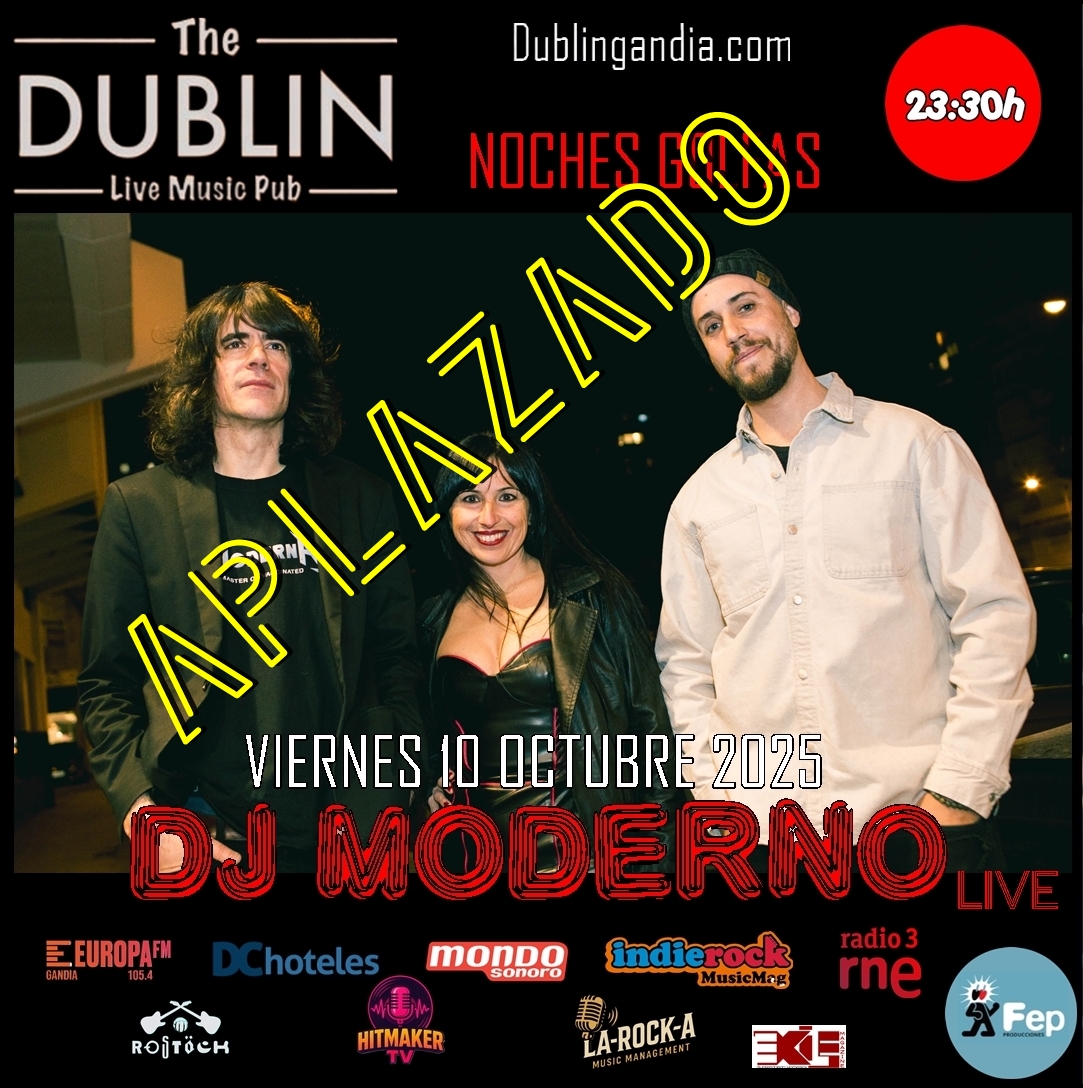 Cartel: DJ MODERNO LIVE