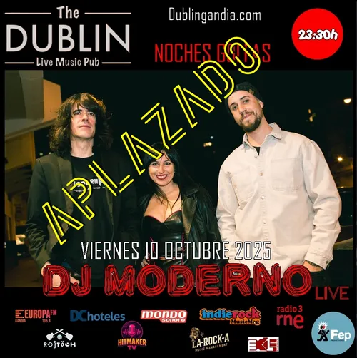 Cartel: DJ MODERNO LIVE