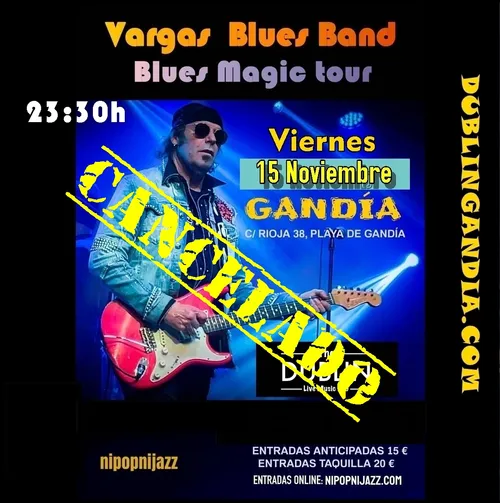 Cartel: VARGAS BLUES BAND CANCELADO