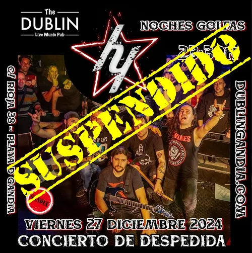 Cartel: HYSTERIA Suspendido por causas ajenas al Dublín
