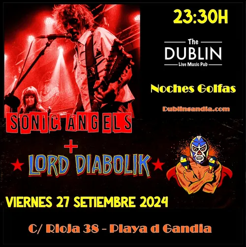 Cartel: FERIAS SONIC ANGELS + LORD DIABOLIK FROM FRANCE