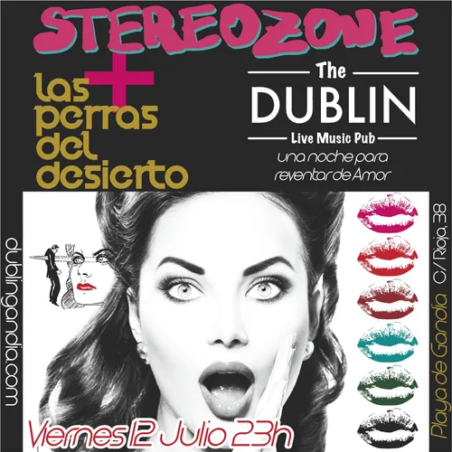 Cartel: STEREOZONE + LAS PERRAS DEL DESIERTO