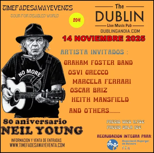 Cartel: 80 aniversario de Neil Young