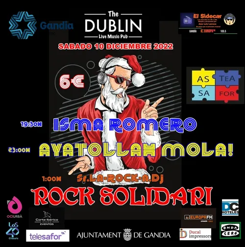 Cartel: ROCK SOLIDARI ISMA ROMERO / AYATOLLAH MOLA!