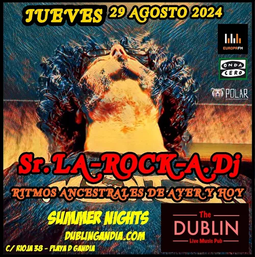 Cartel: SUMMER NIGHTS Sr.LA-ROCK-A.Dj
