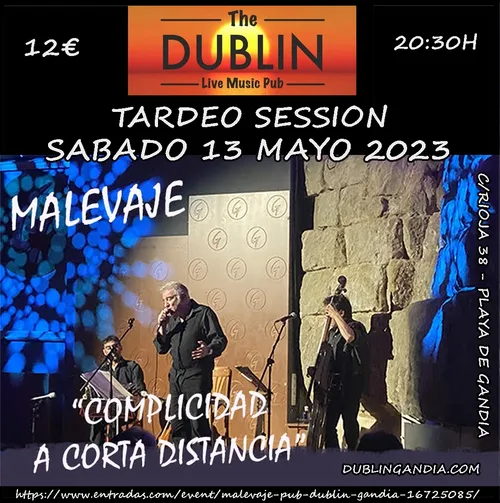 Cartel: MALEVAJE https://www.entradas.com/event/malevaje-pub-dublin-gandia-16725085/