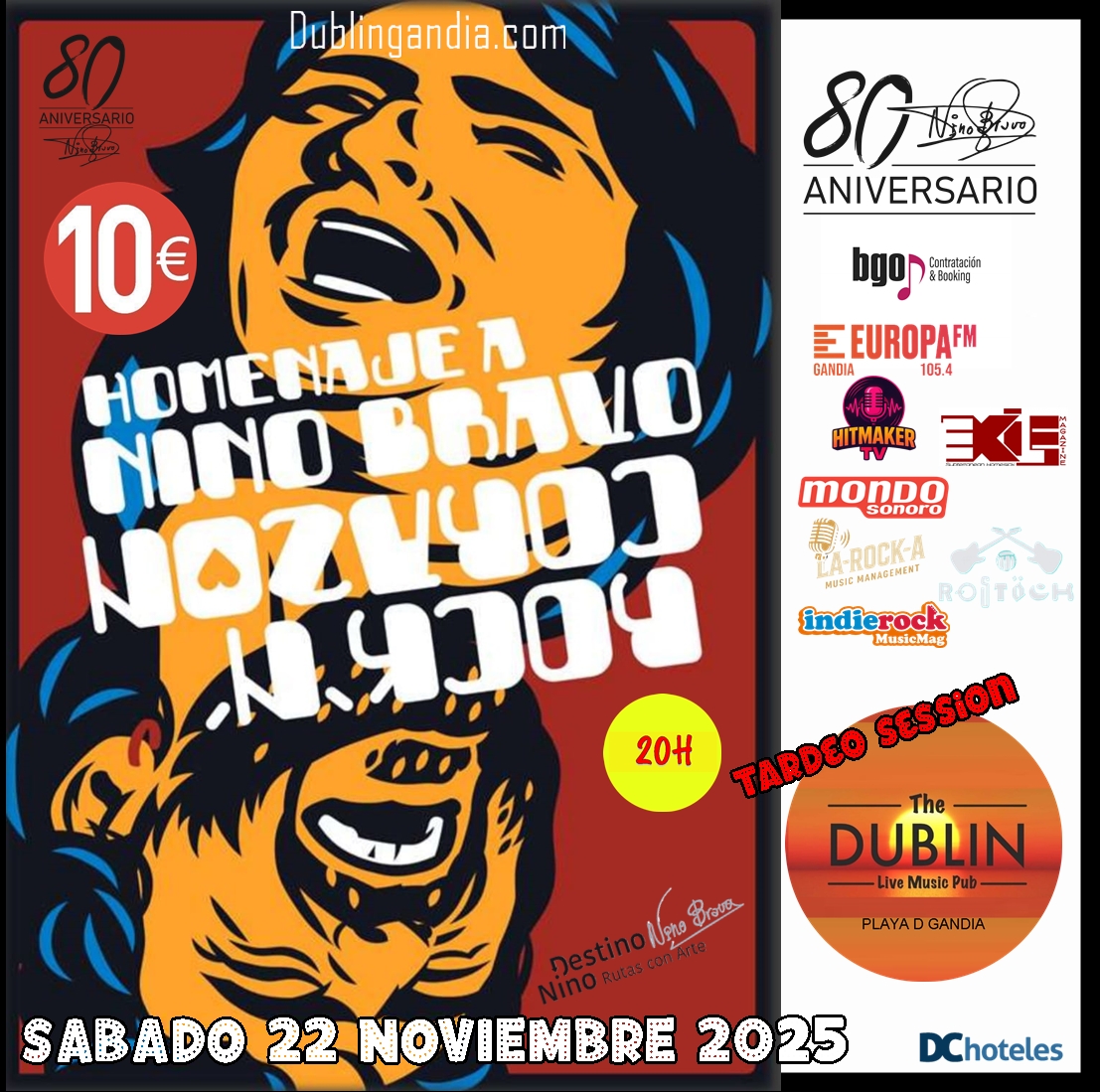 Cartel: NINO BRAVO ROCK N CORAZÓN