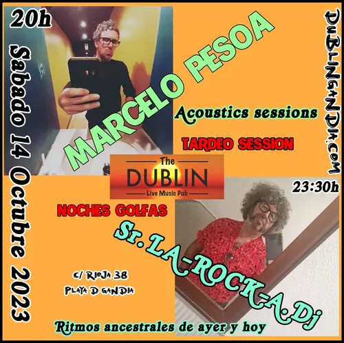 Cartel: & NOCHE GOLFA MARCELO PESOA & JOSE LUIS LARROCA