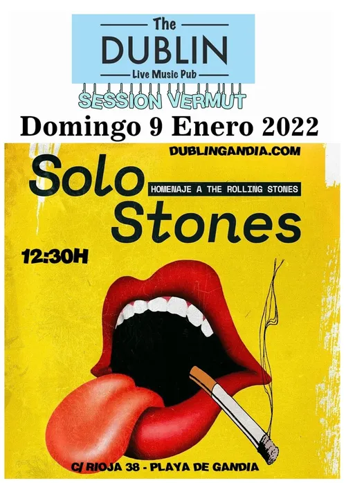 Cartel: concierto Solo Stones