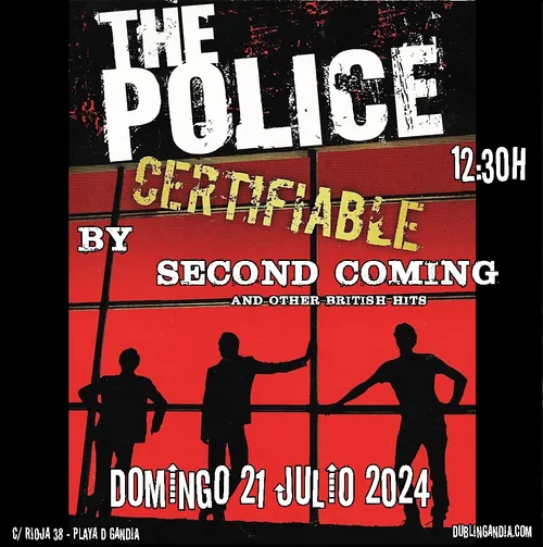 Cartel: SECOND COMING HOMENAJE A THE POLICE AND OTHER HITS BRITISH